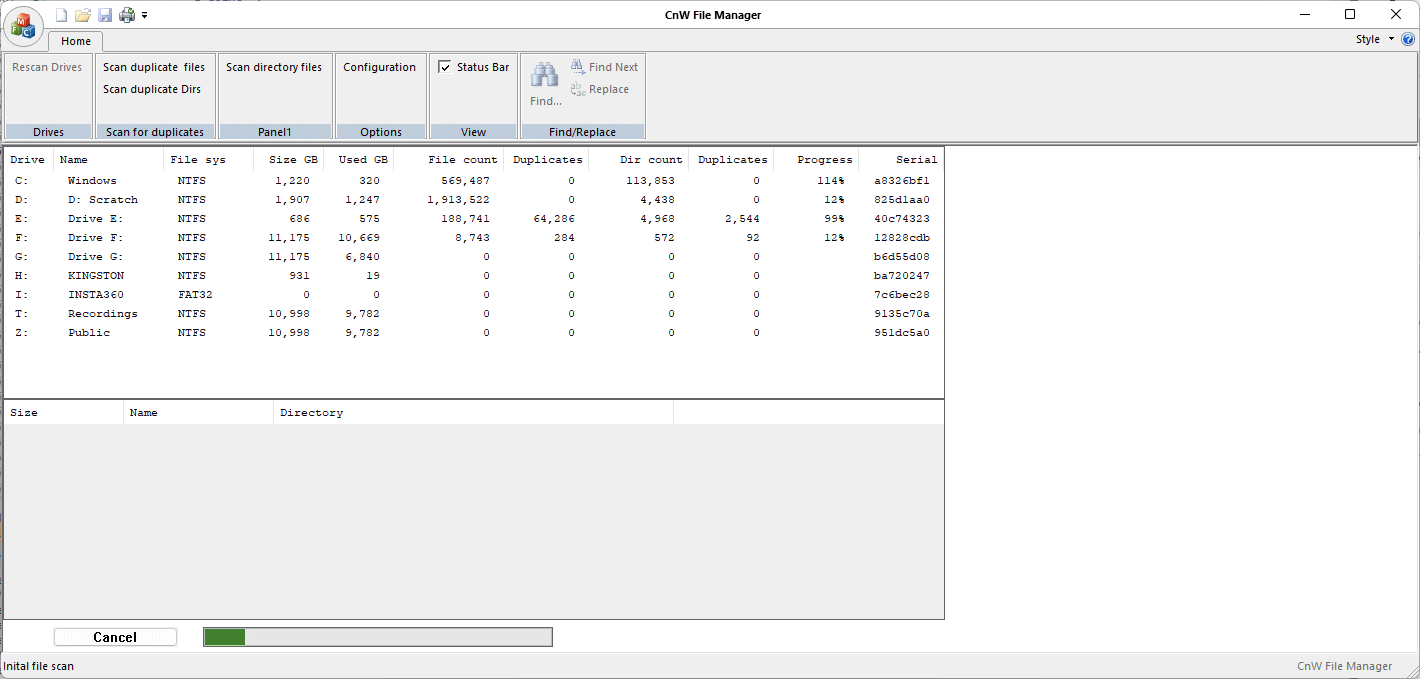 Display of CnW-FM entry screen